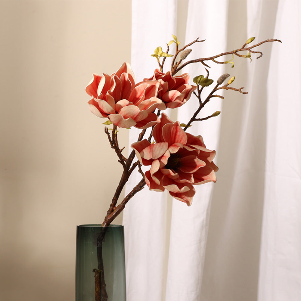 Southern Magnolia Faux Stem - Crimson