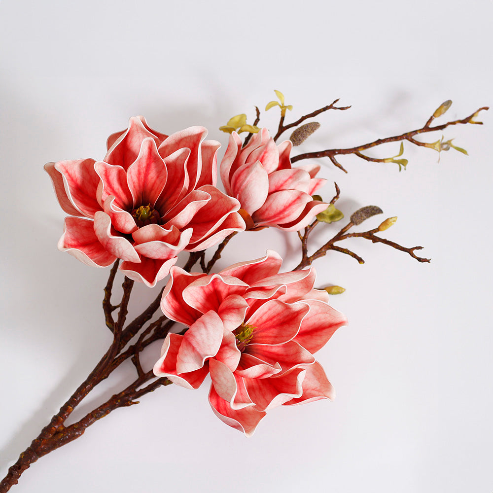 Southern Magnolia Faux Stem - Crimson