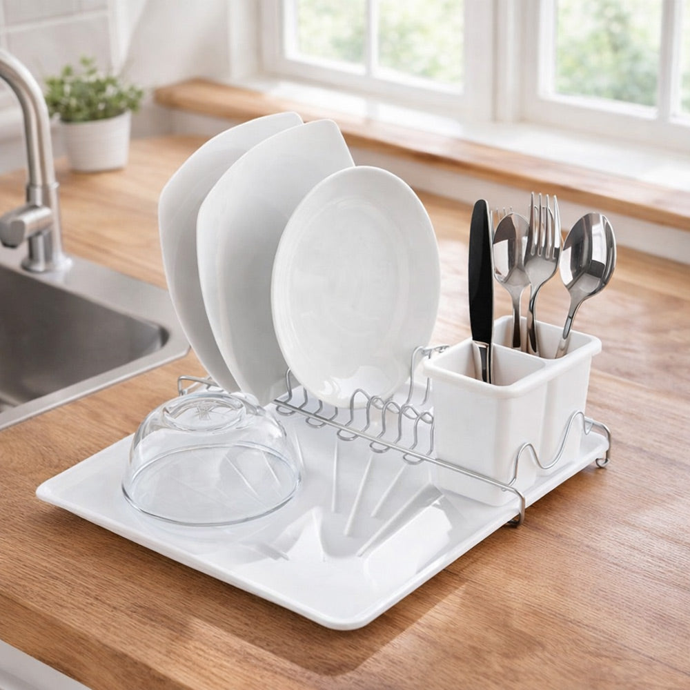 Spacetex Compact Dish Drainer- White