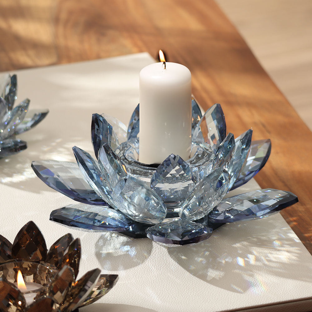 Sparkle Crystal Candle Holder - Midnight