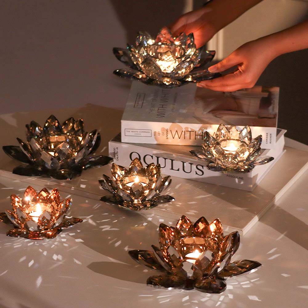 Sparkle Crystal Tealight Holder - Midnight