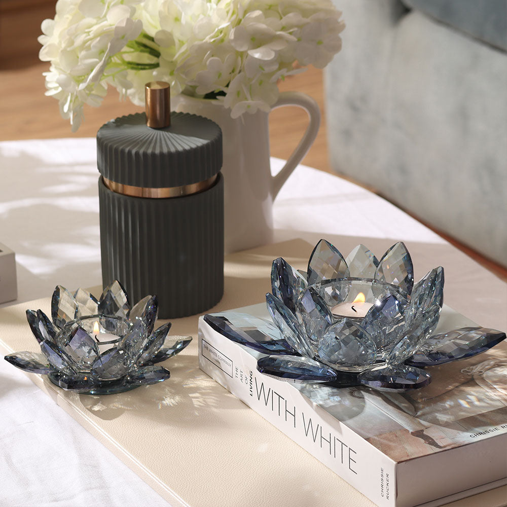 Sparkle Crystal Tealight Holder - Midnight