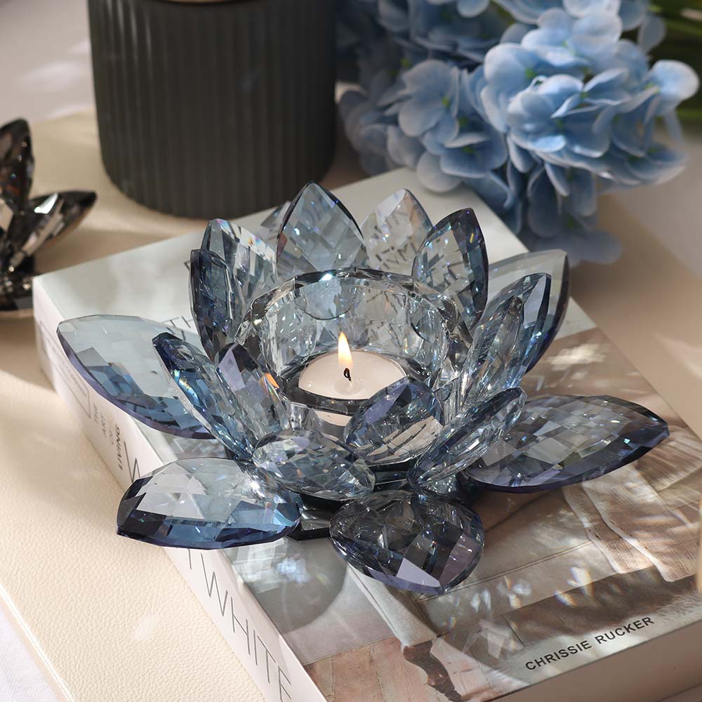 Sparkle Crystal Candle Holder - Midnight