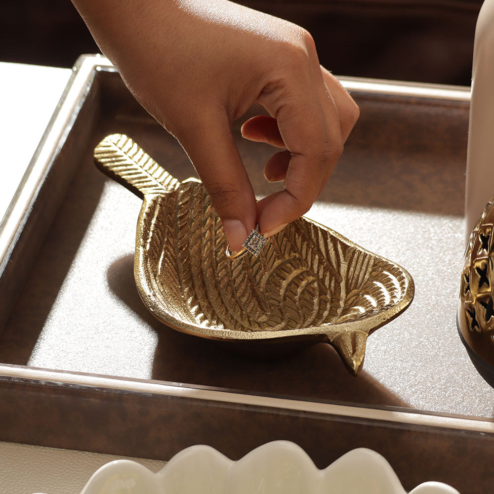 Sparrow Decorative Bowl Small - Gold