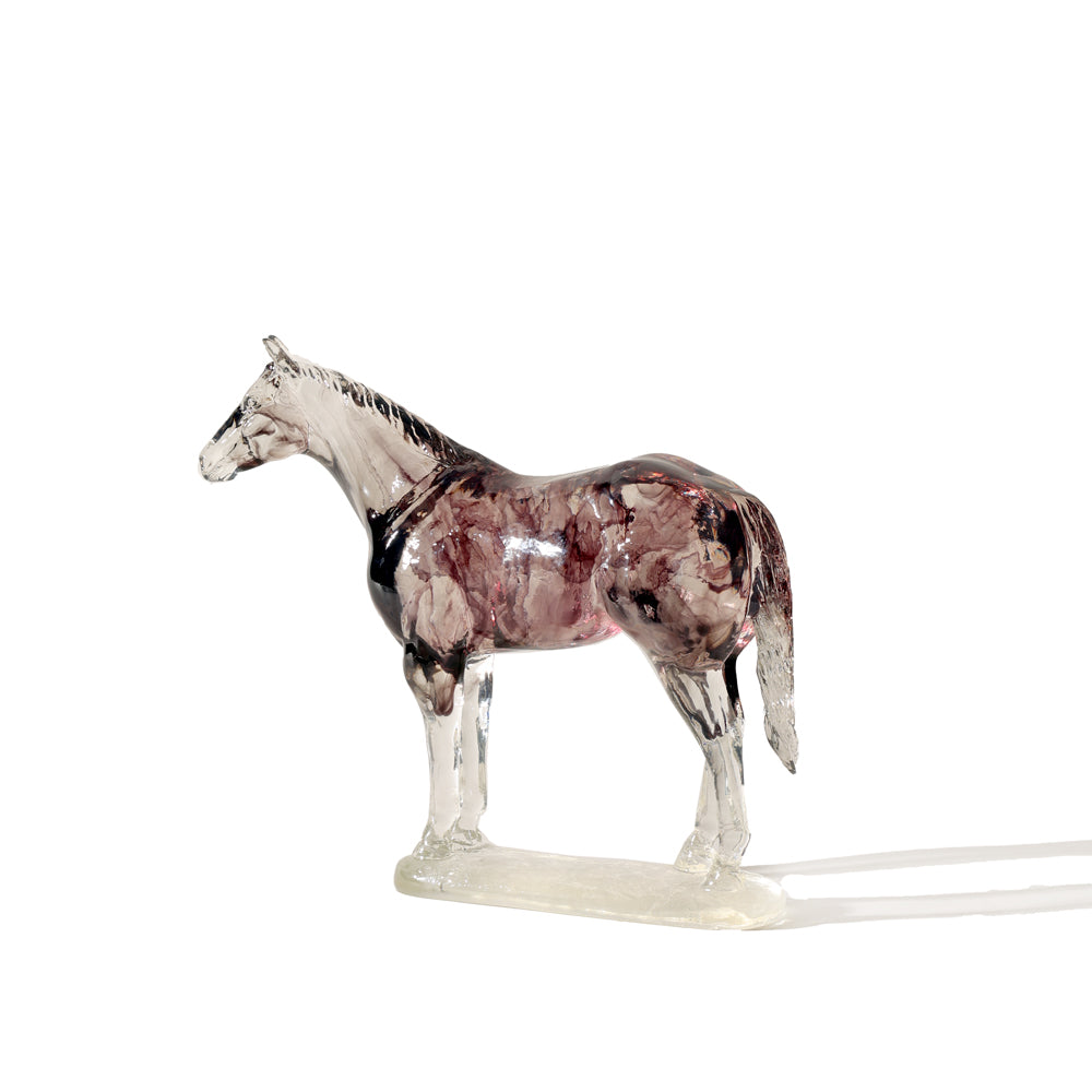 Spirit Stallion Sculpture Medium - Clear Wine