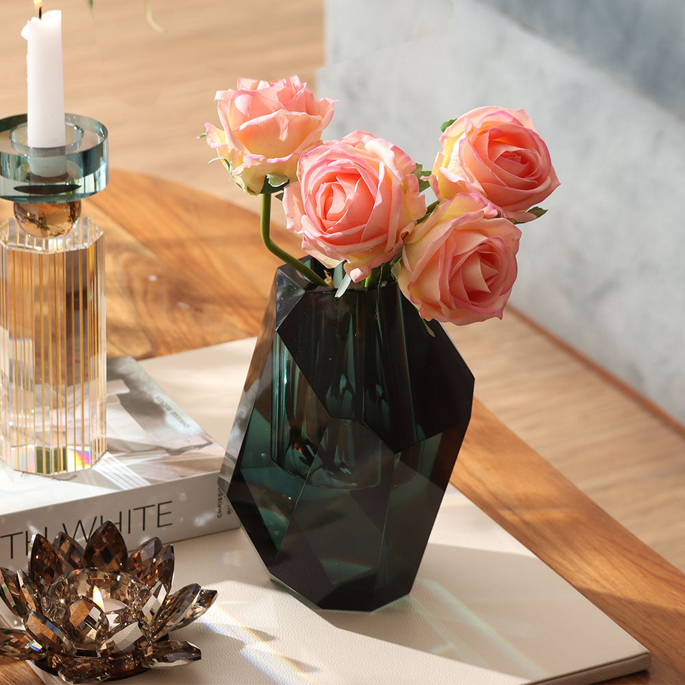 Splendour Crystal Vase - Turquoise