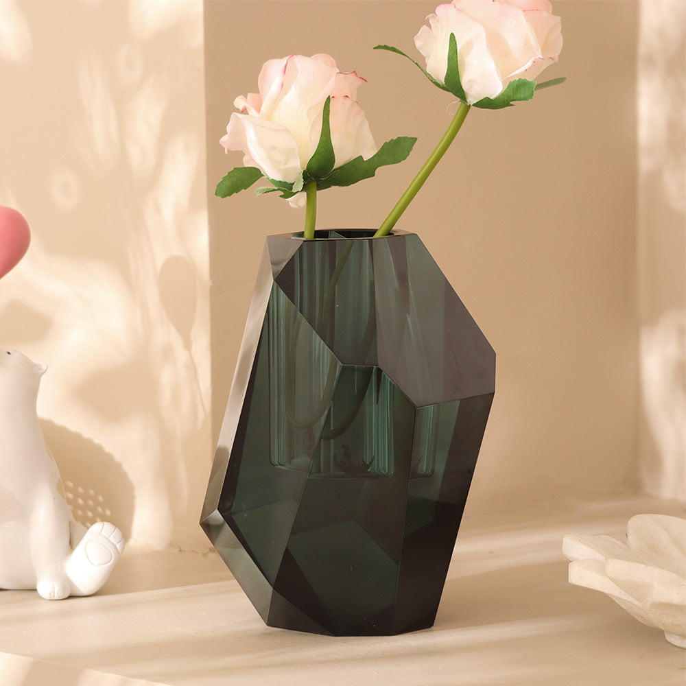 Splendour Crystal Vase - Turquoise