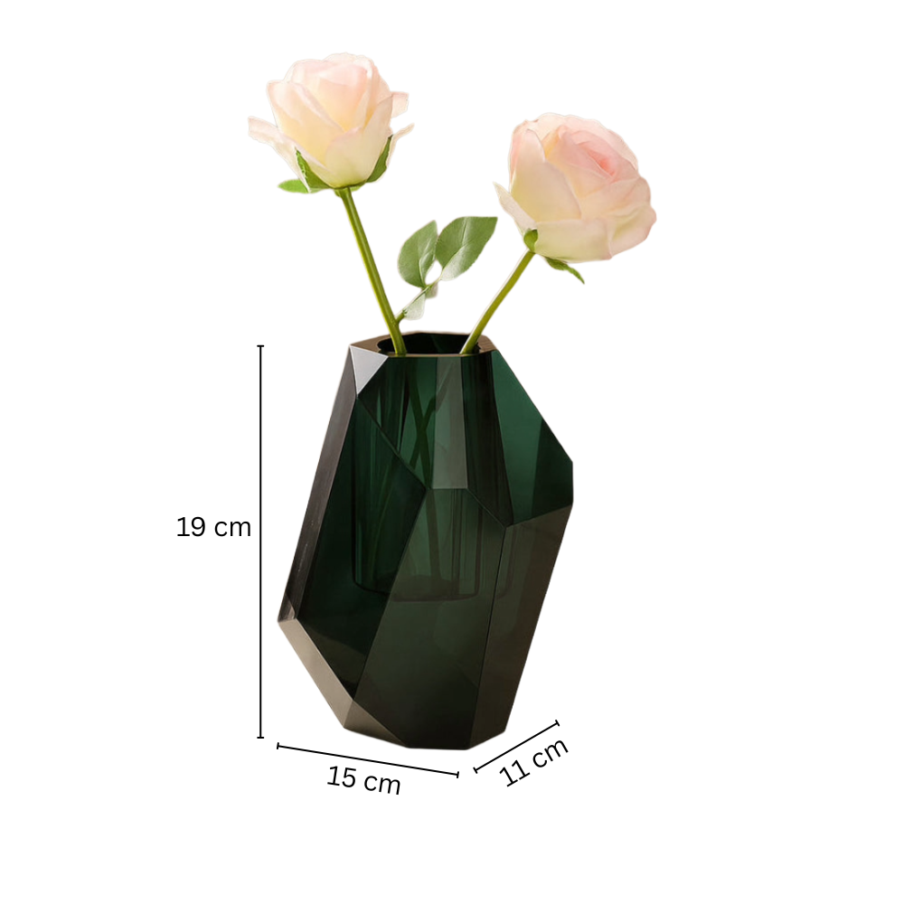 Splendour Crystal Vase - Turquoise