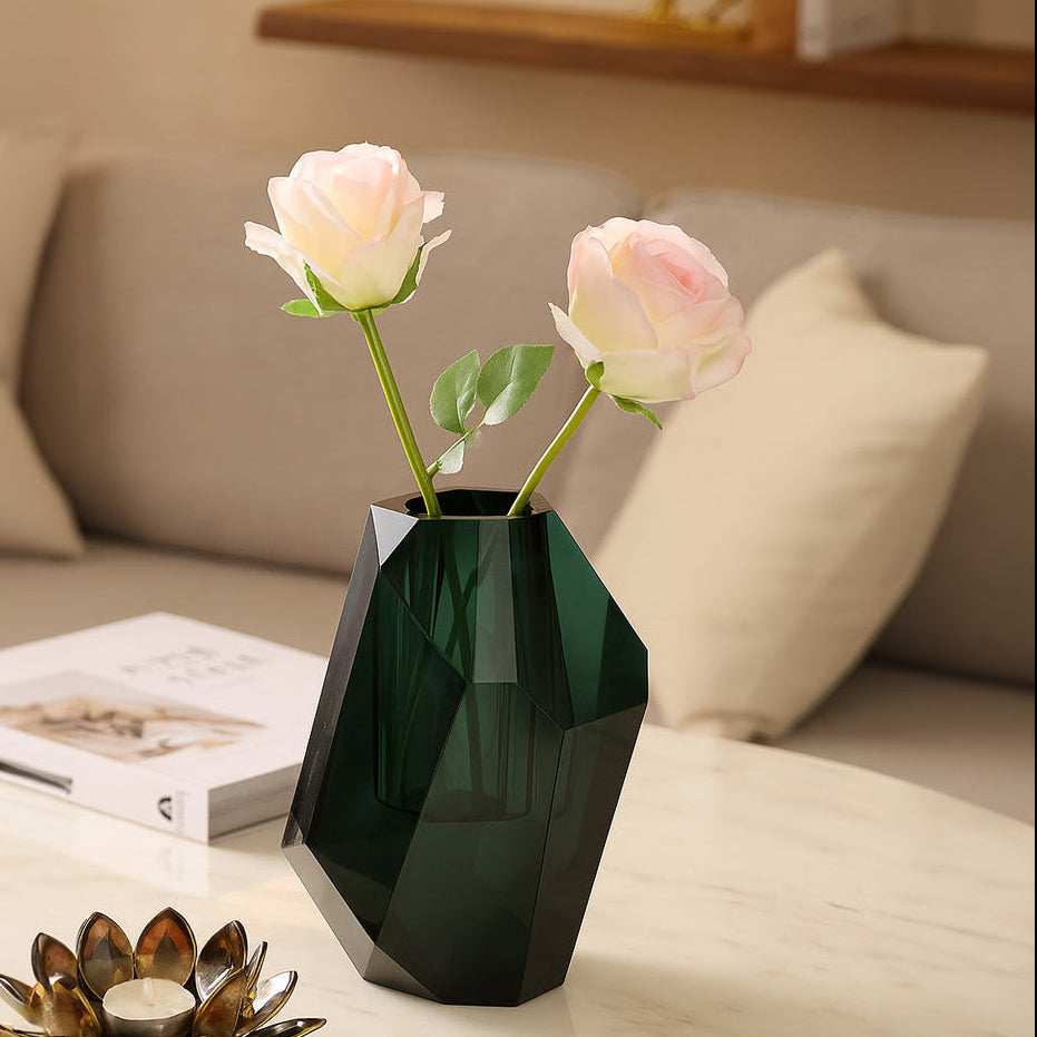 Splendour Crystal Vase - Turquoise