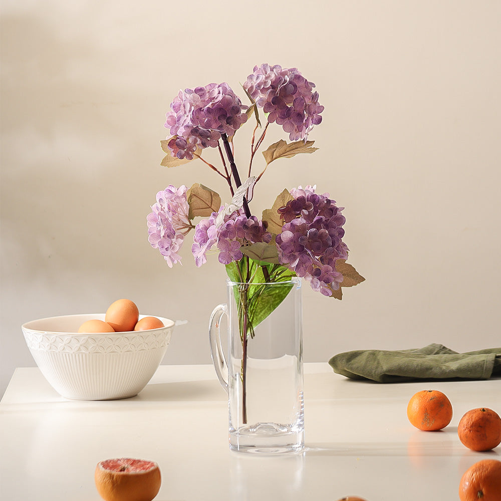 Spring Hydrangea Faux Stem - Purple