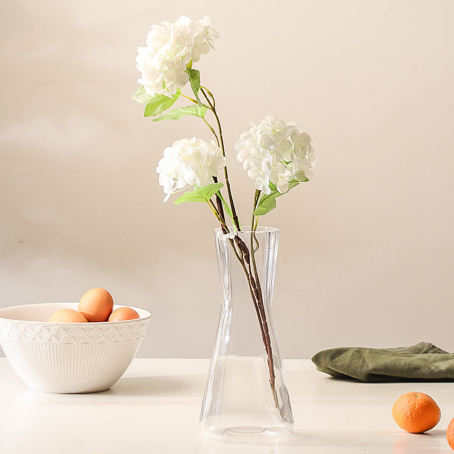 Spring Hydrangea Faux Stem - White