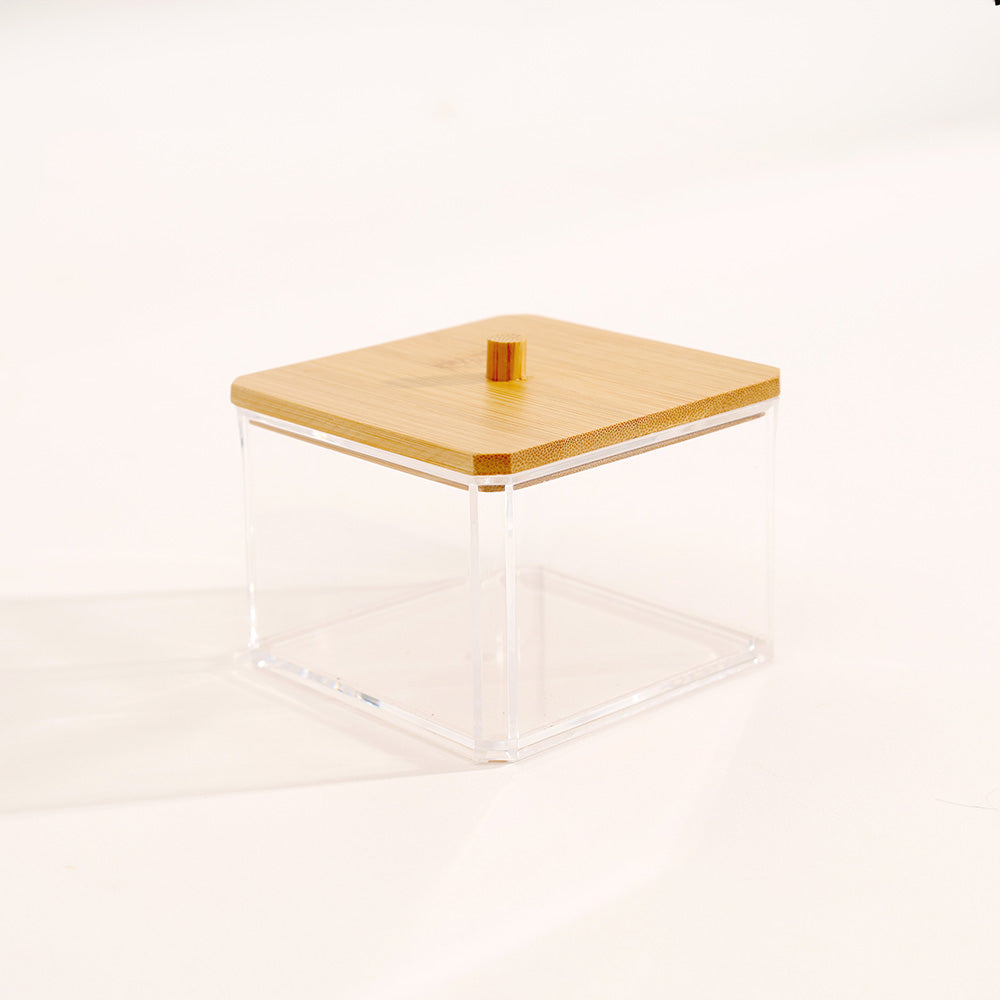 Tabz Square Storage Jar With Bamboo Lid - Medium