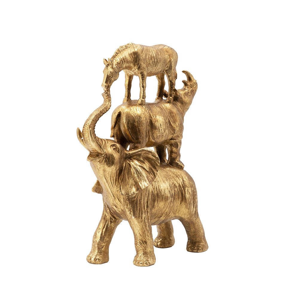 Stacked Savannah Sculpture Large - Gold