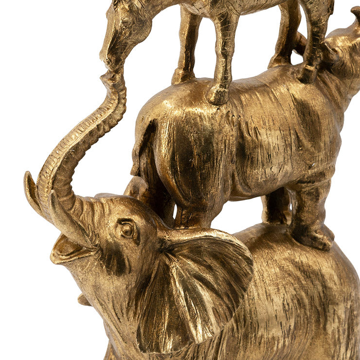 Stacked Savannah Sculpture Large - Gold