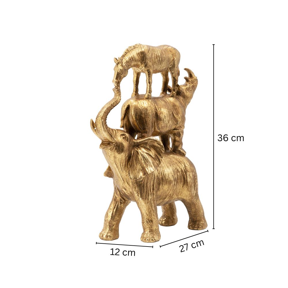 Stacked Savannah Sculpture Large - Gold