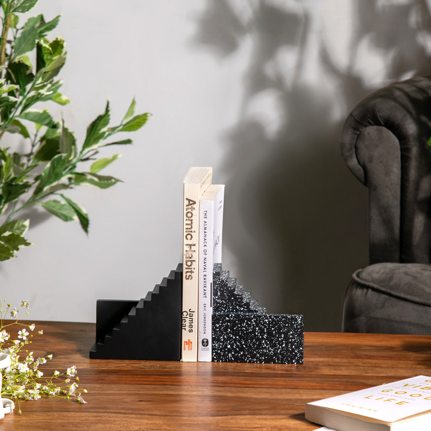 Stairway Bookends, Set of 2 - Black