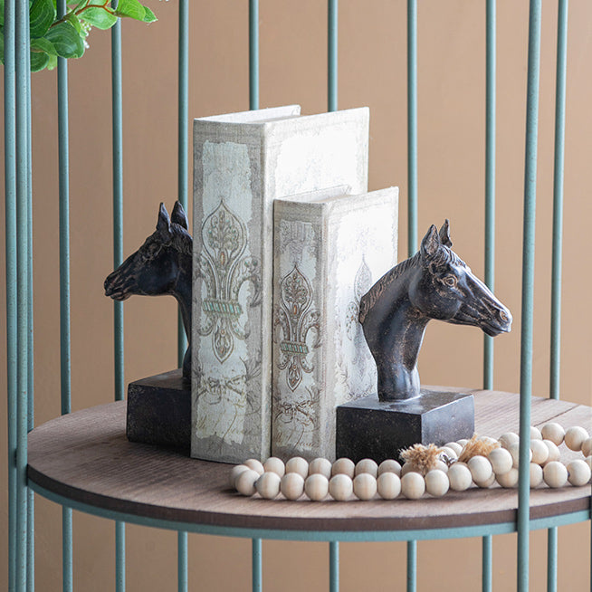 Stallion Bookends, Set of 2 - Walnut