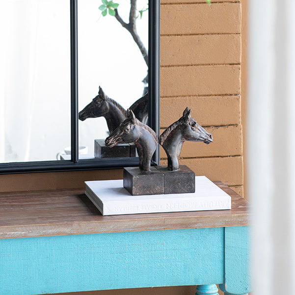 Stallion Bookends, Set of 2 - Walnut