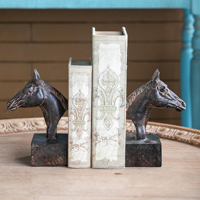 Stallion Bookends, Set of 2 - Walnut