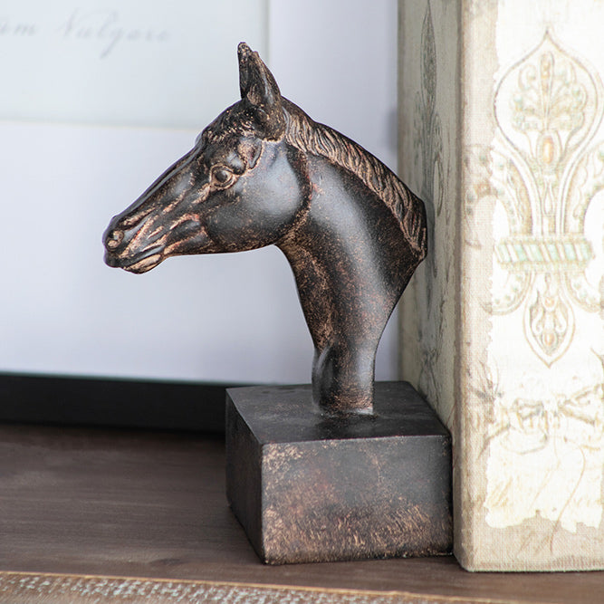 Stallion Bookends, Set of 2 - Walnut