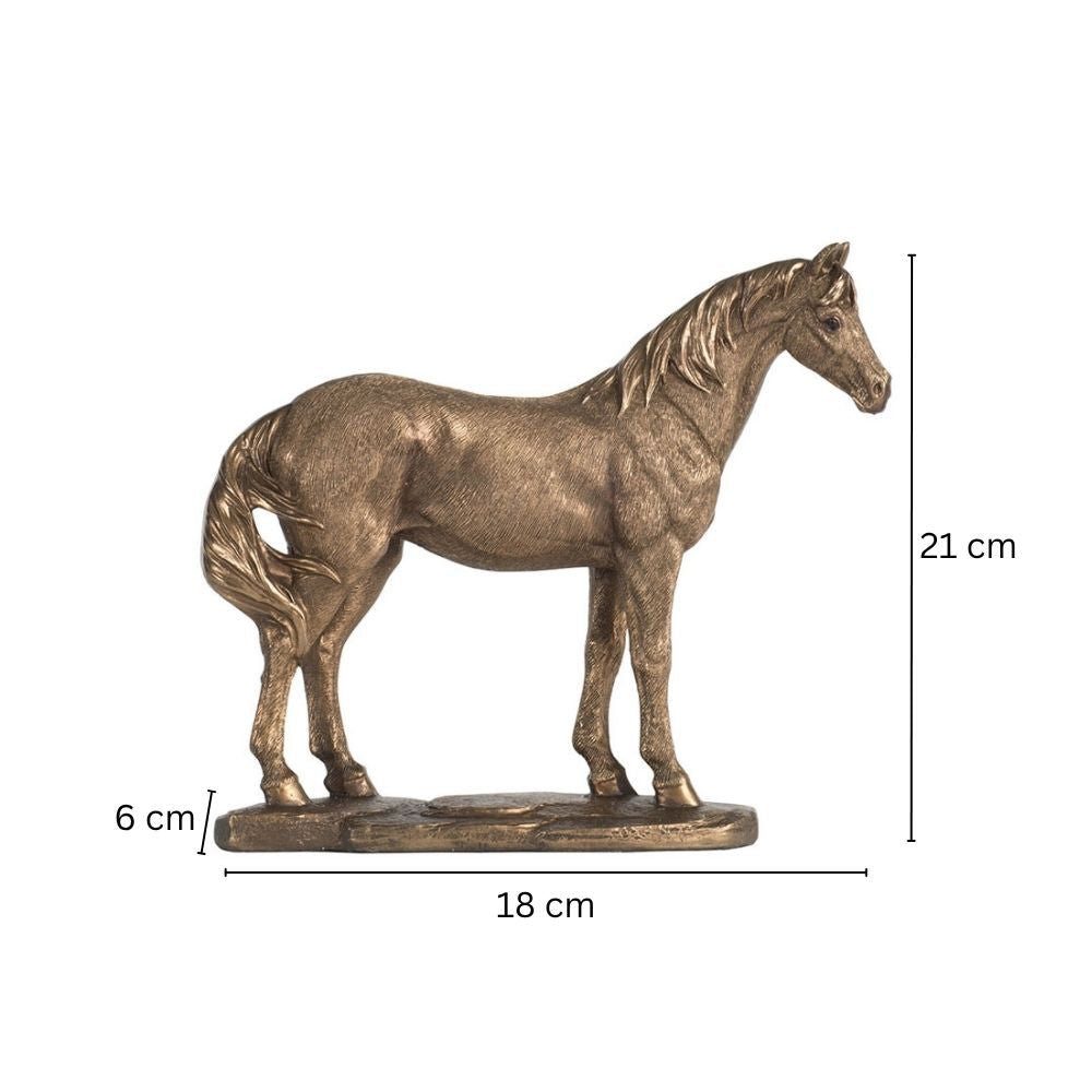 Standing Horse Decorative Sculpture Small - Bronze