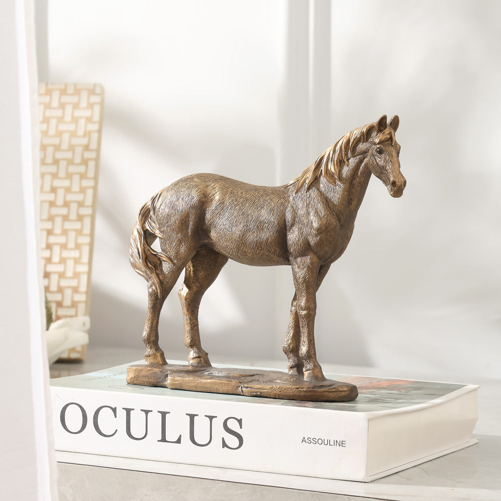 Standing Horse Decorative Sculpture Small - Bronze