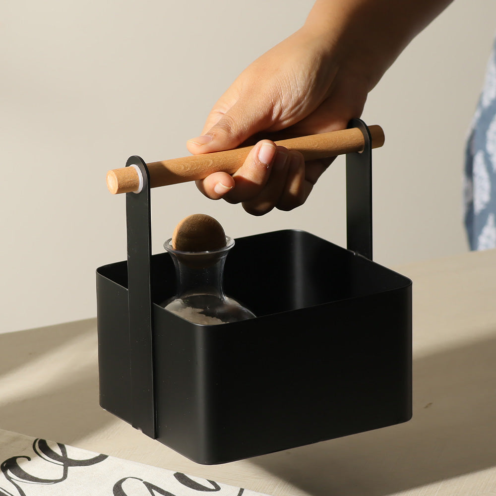 Stark Square Storage Caddy - Black