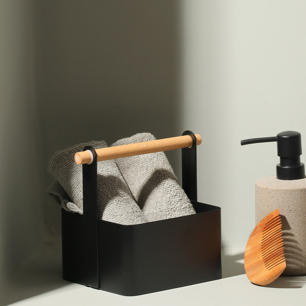 Stark Square Storage Caddy - Black
