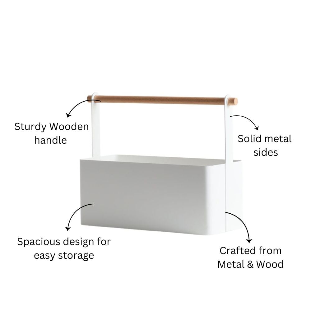 Stark Rectangle Storage Caddy - White