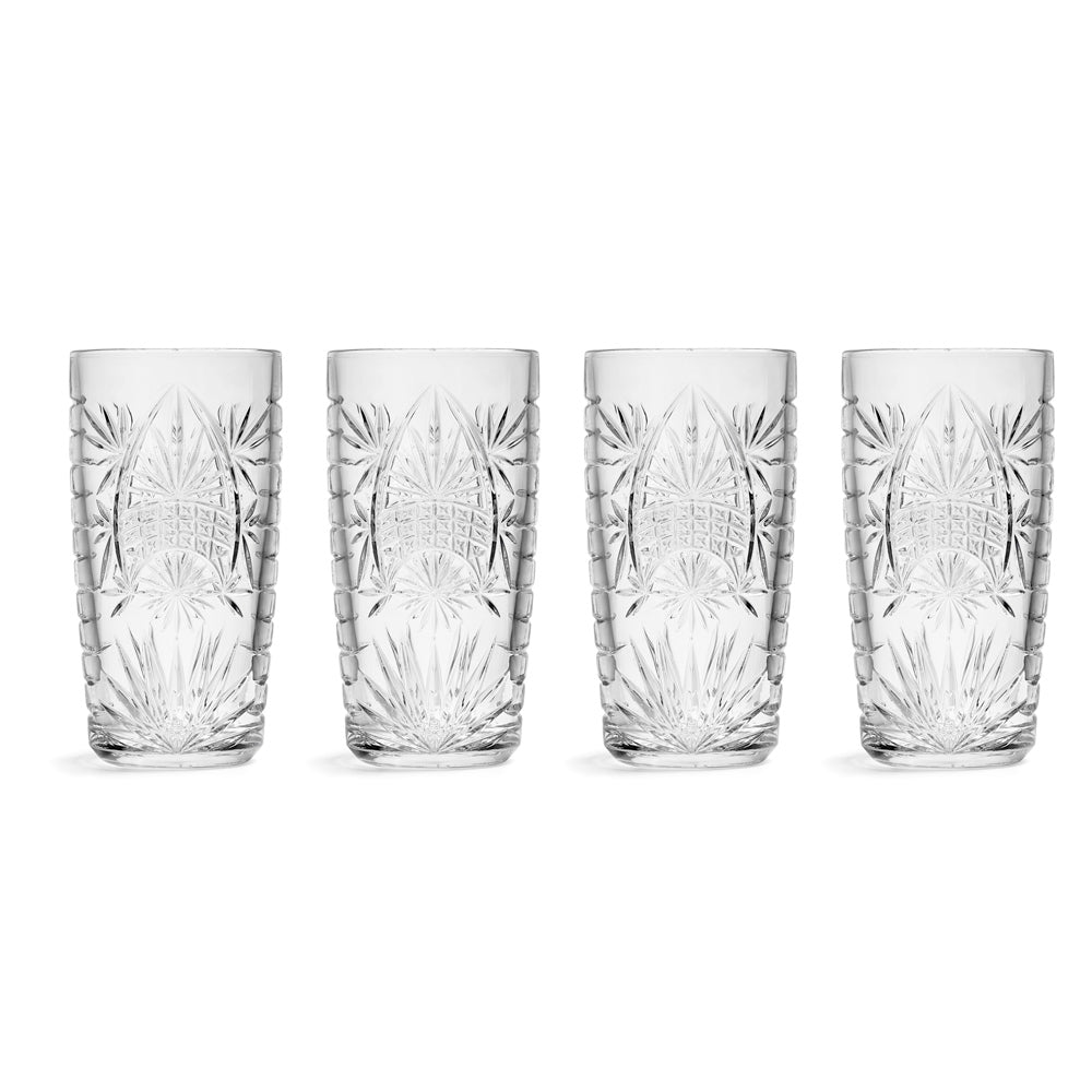 Starla Long Drink Glasses 360ml, Set of 4