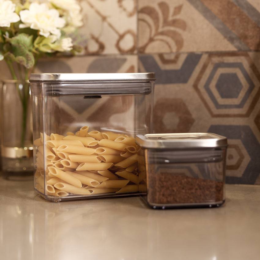OXO Steel POP Slim Rectangular Storage Container - 1600ml