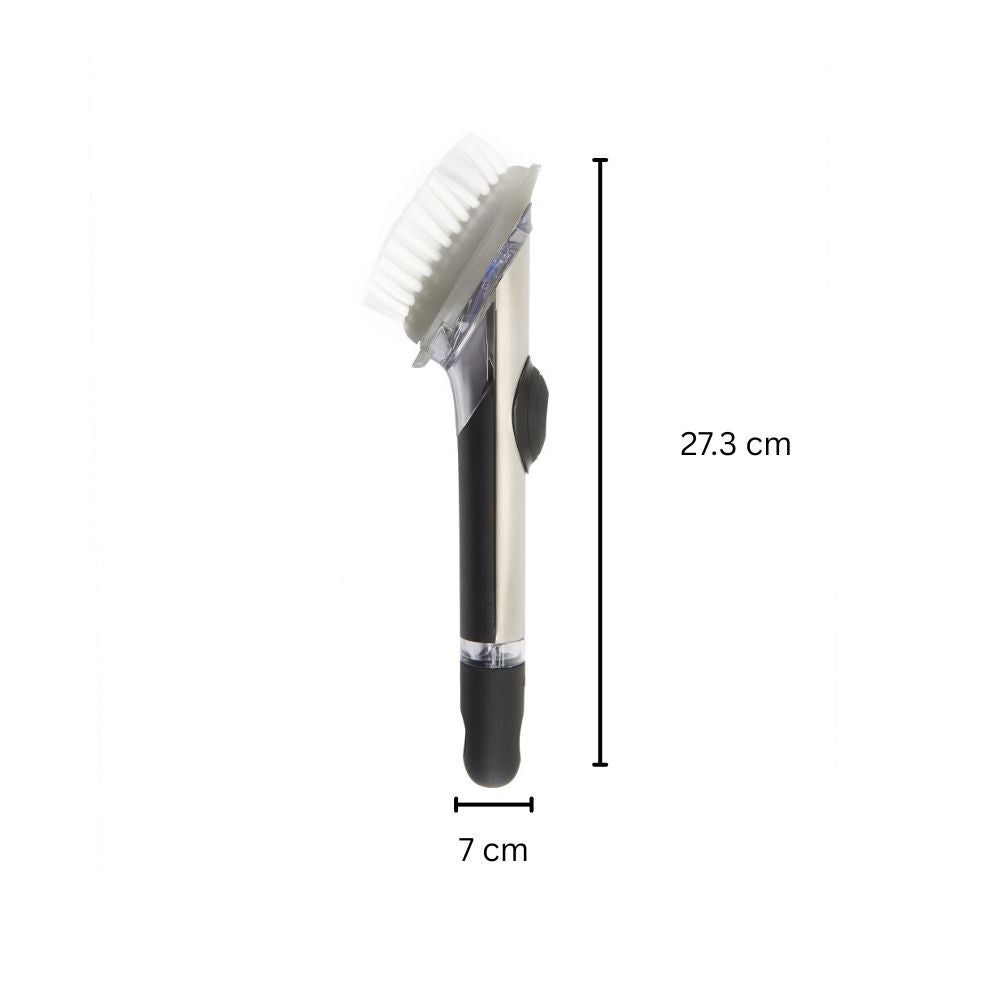 Steel Soap Dispensing Dish Brush