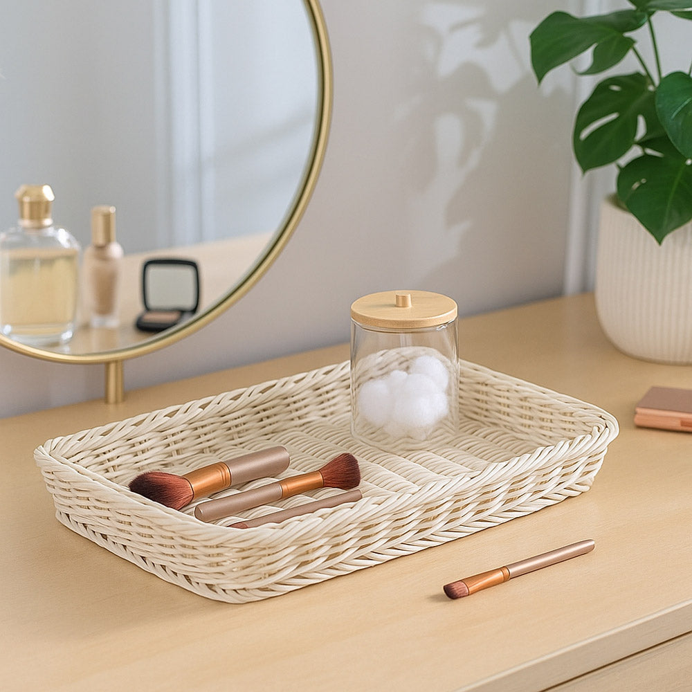 Stena Rectangular Basket Medium - Ivory