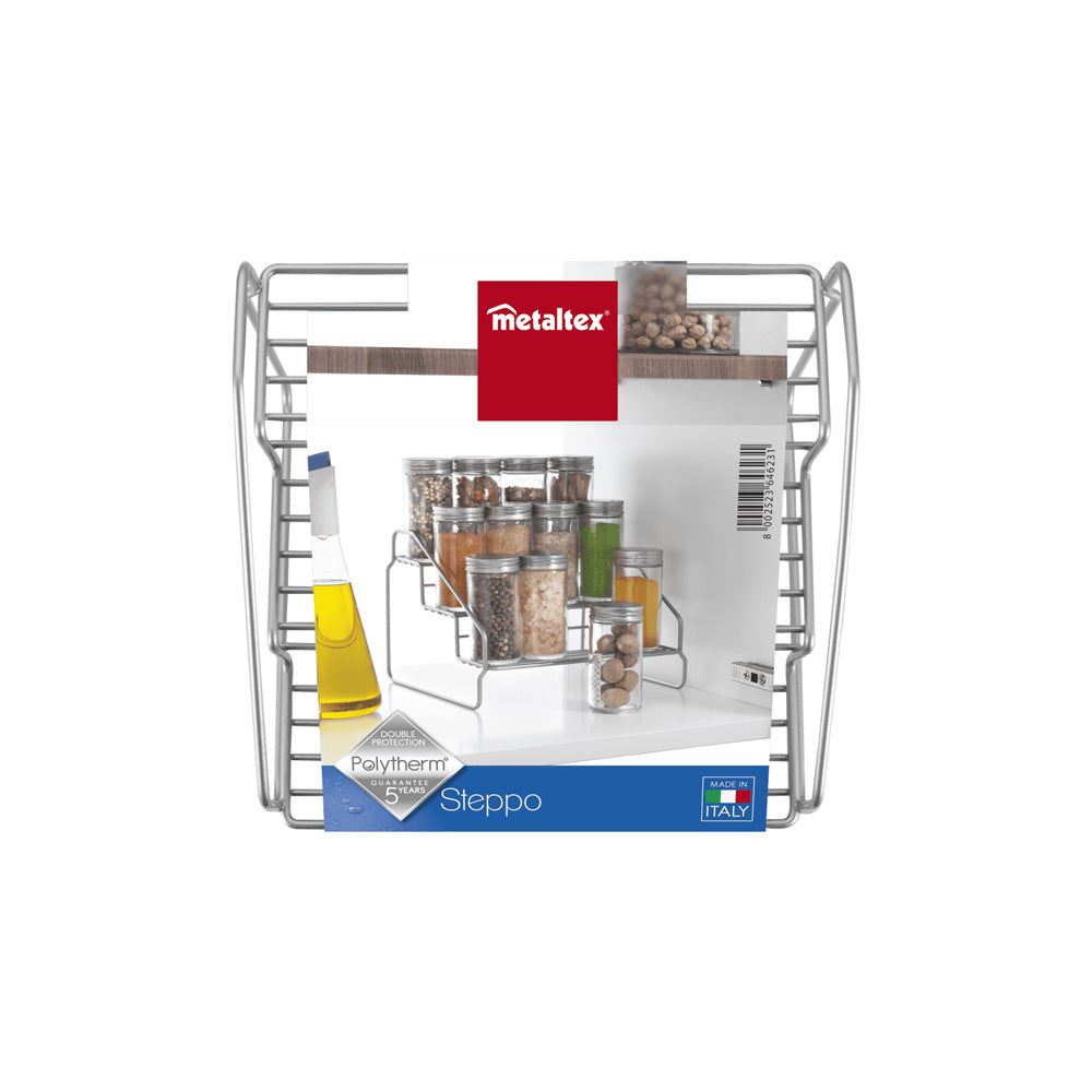 Steppo 3-Tier Spice Rack - Polytherm Silver