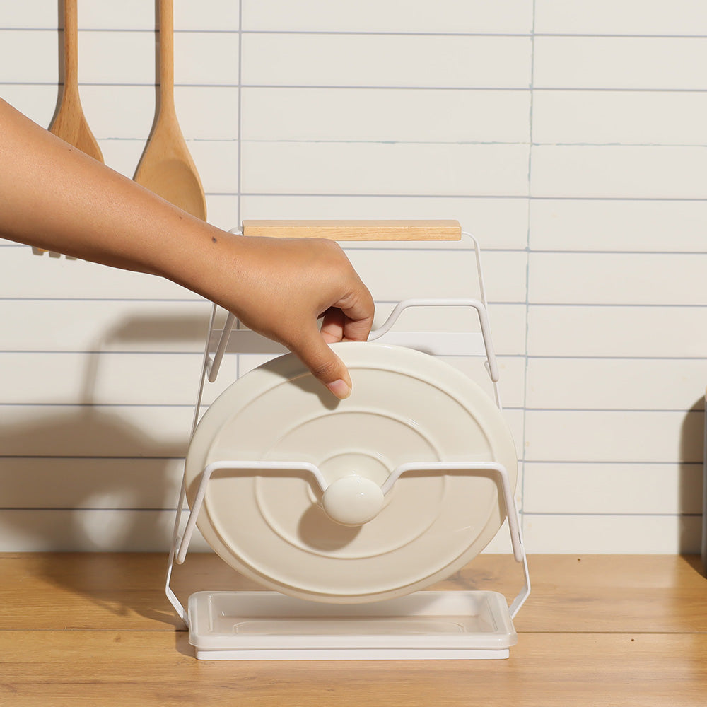 Steps Lid Holder - Cream White
