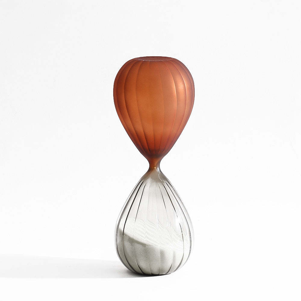 Stockholm Ribbed Hourglass Large - Smoke Amber