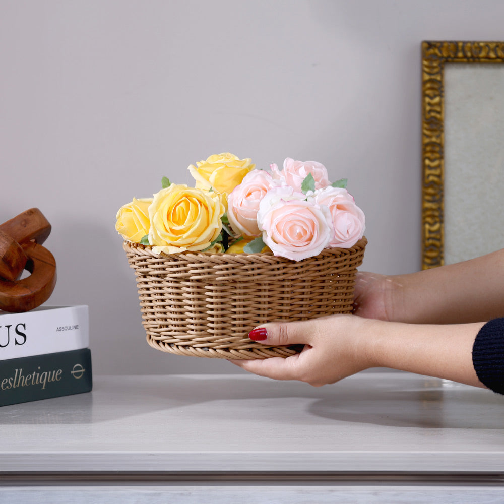 Stora Round Basket Medium - Khaki