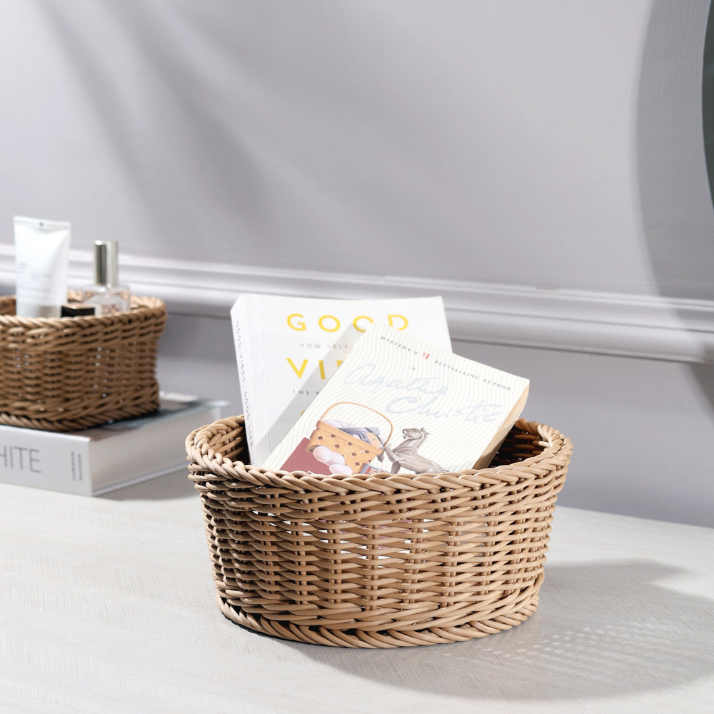 Stora Round Basket Medium - Khaki