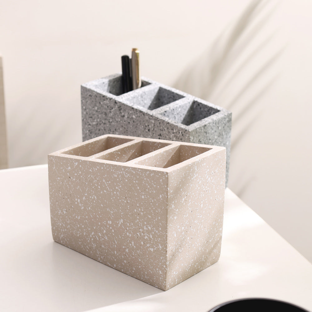 Stora Concrete Cutlery Organiser - Speckled Grey