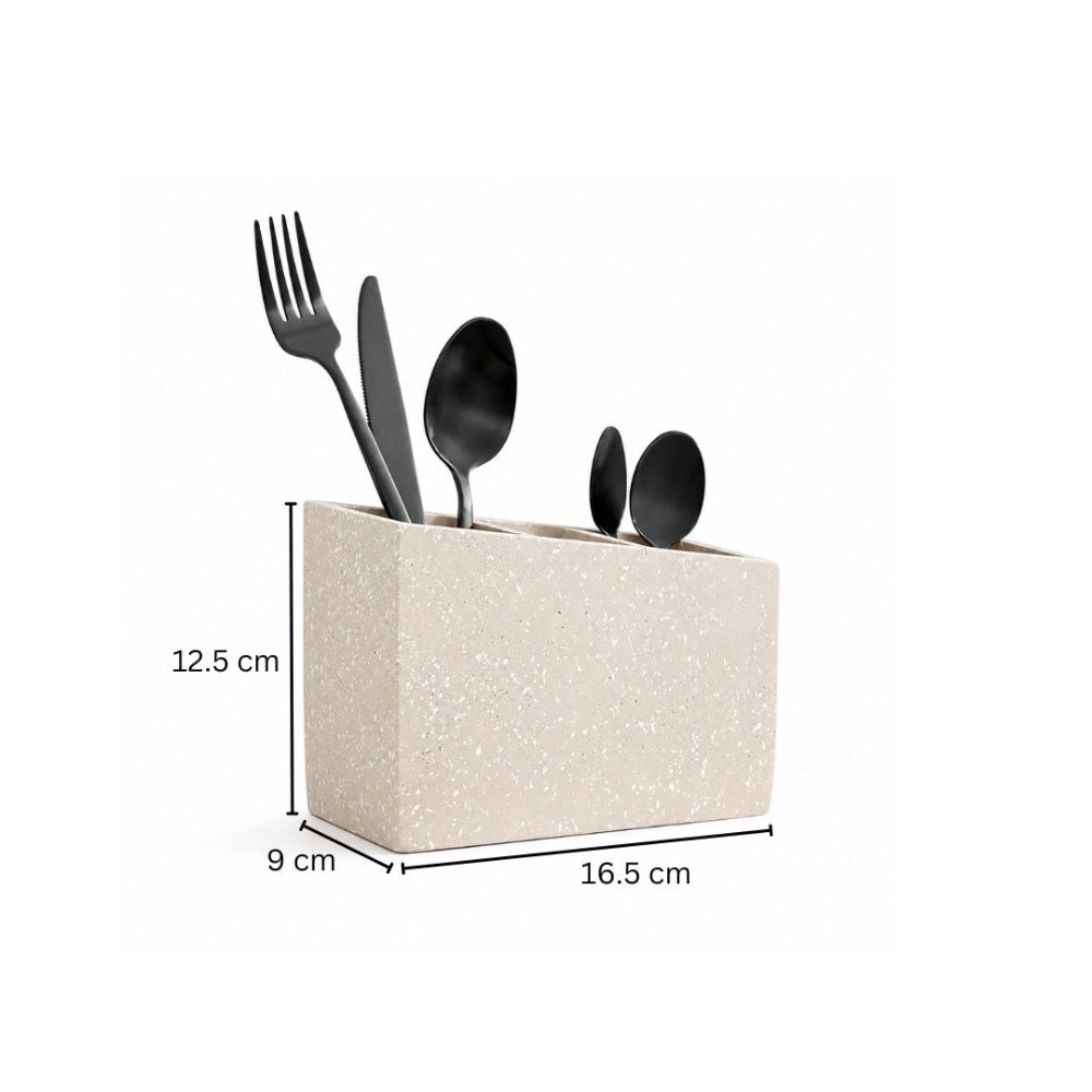 Stora Concrete Cutlery Organiser - Speckled Taupe