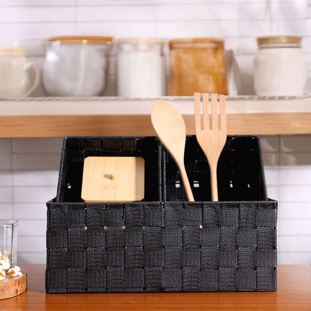 Otto Storage Baskets, Set of 3 - Black