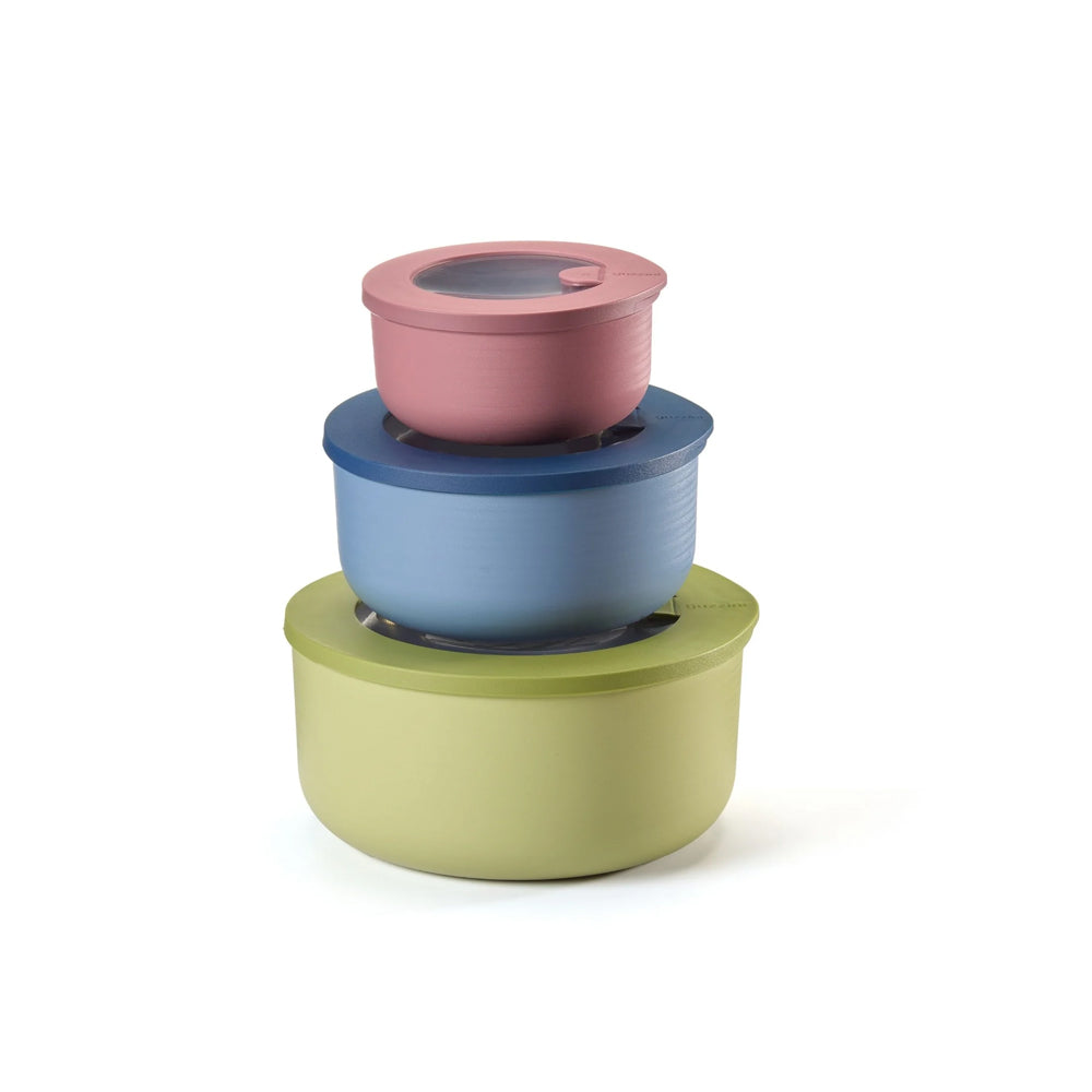 Store & More Round Storage Boxes, Set of 3 - Assorted