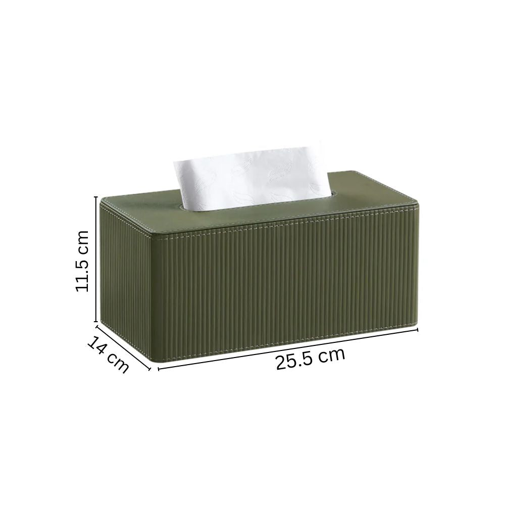 Streak Tissue Box Holder - Olive