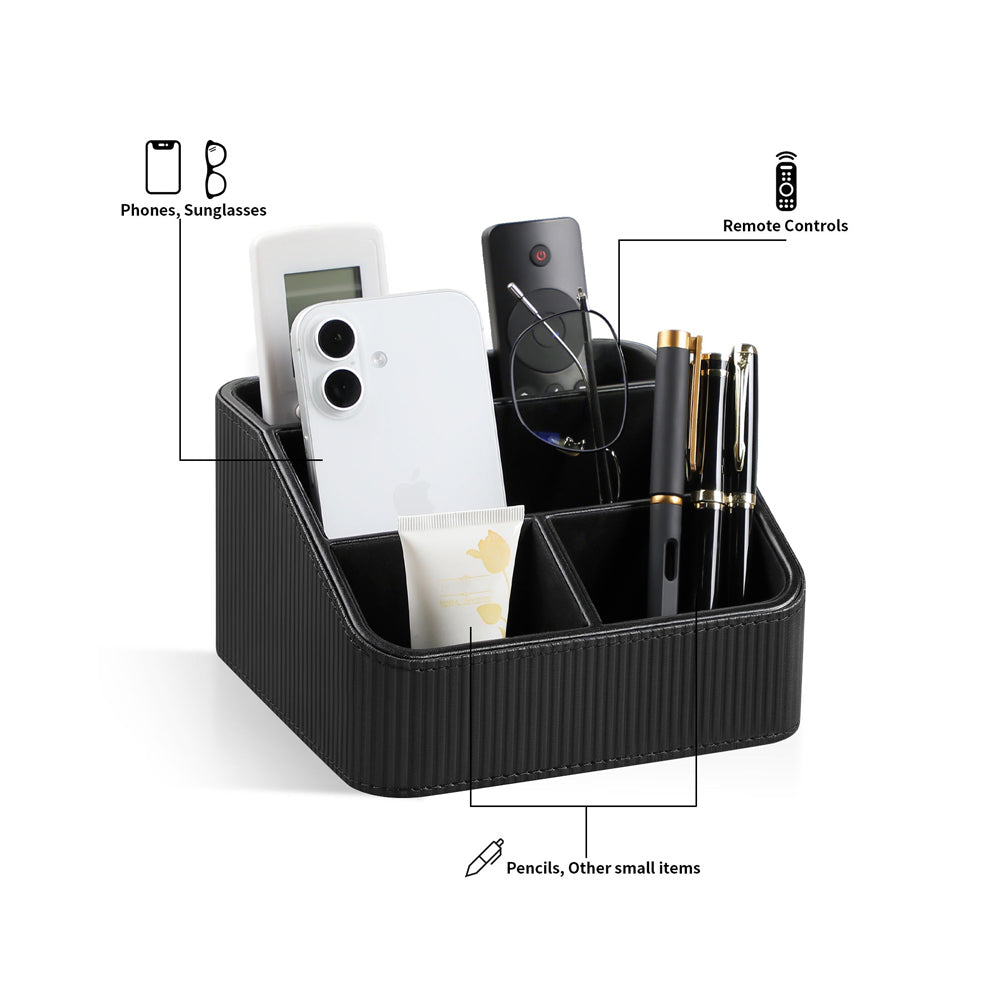 Stripes Multi-compartment Organiser - Black