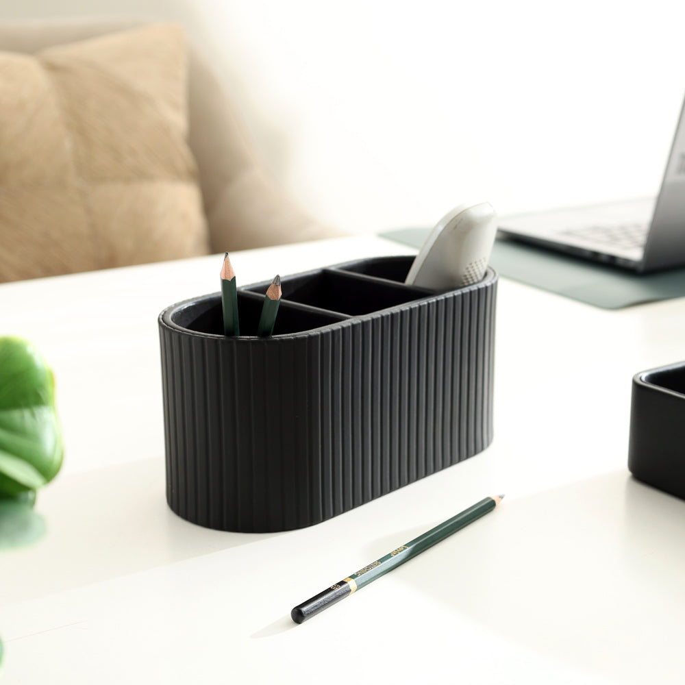 Stripes Trio Organizer - Black