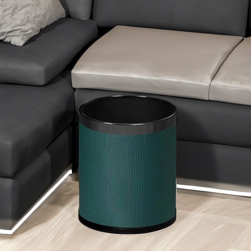 Stripes Waste Bin - Teal & Dark Steel