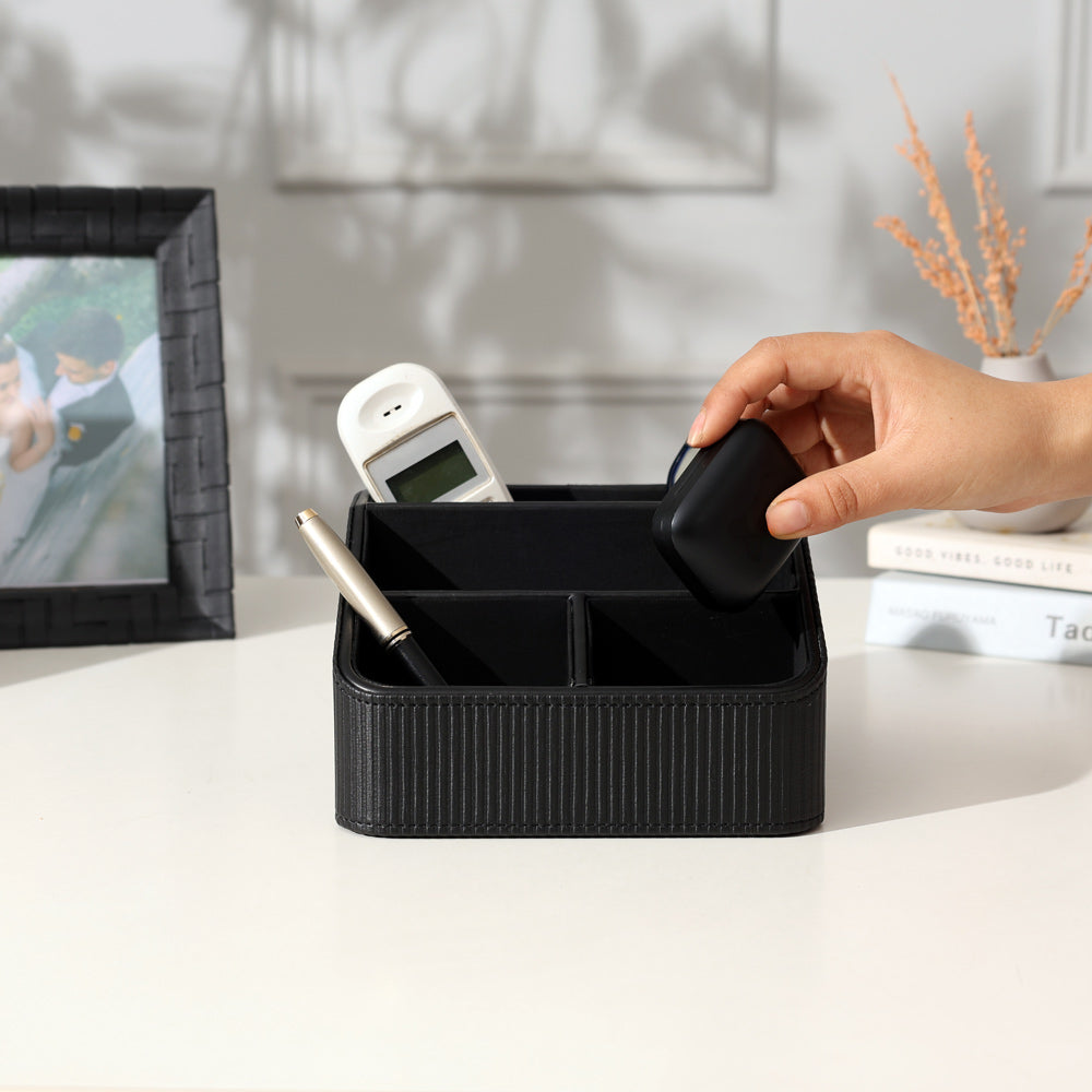 Stripes Multi-compartment Organiser - Black