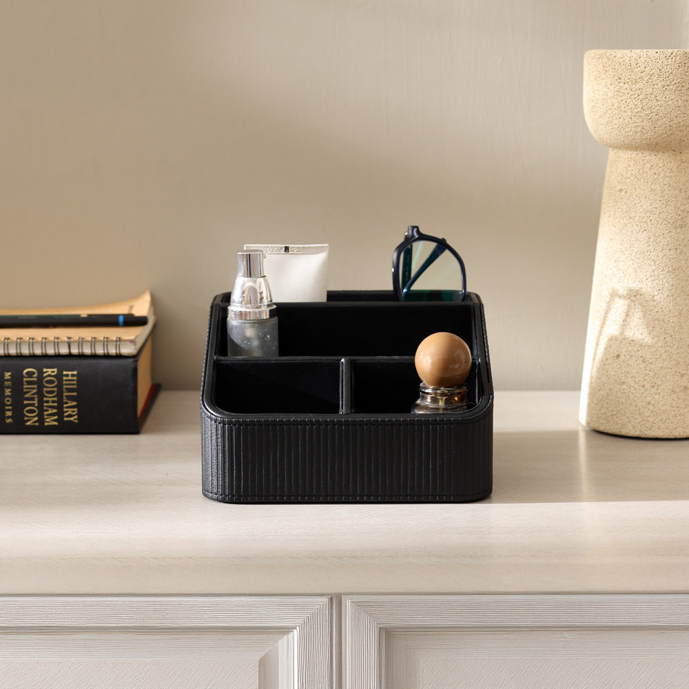 Stripes Multi-compartment Organiser - Black