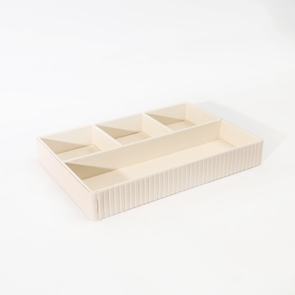 Stripes Organiser Tray Medium - Ivory