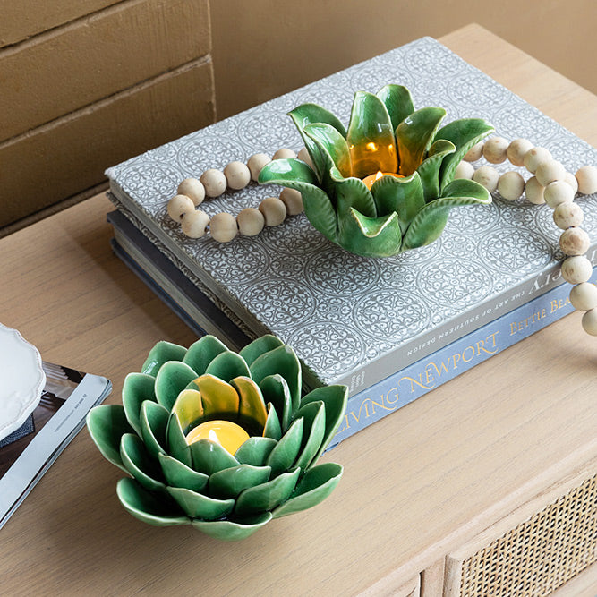 Succulent Tealight Holder Large - Green